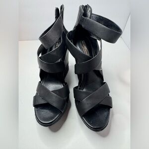 BCBGeneration Elegant Black Strappy Heels Size 9M